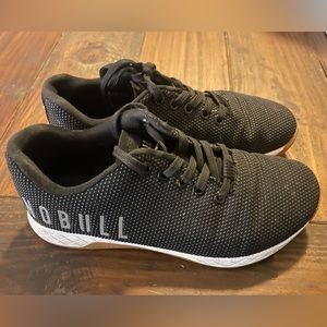 Black and white nobull trainers size 7